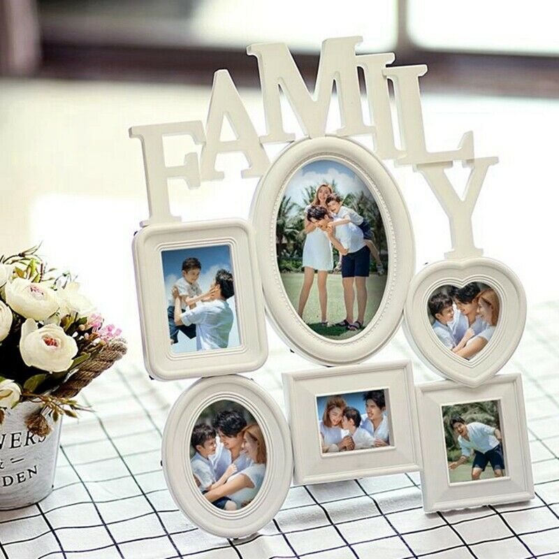 Family Photo e Wall Hanging 6 Multi-Sized Pictures Holder Display Home Decor GL7