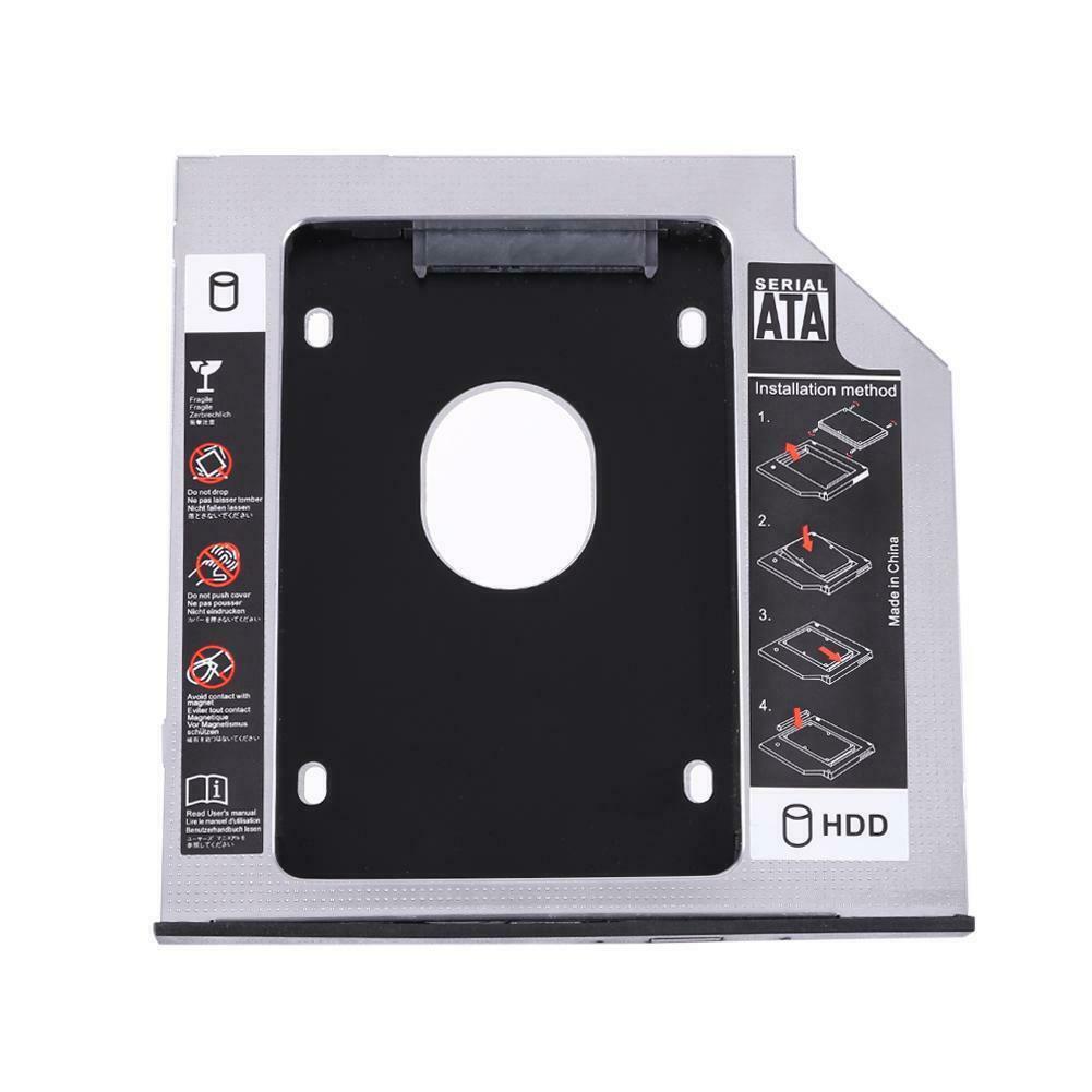 9mm SATA to SATA 2nd SSD Caddy Case Hard Disk Drive Enclosure CD-ROM Optical