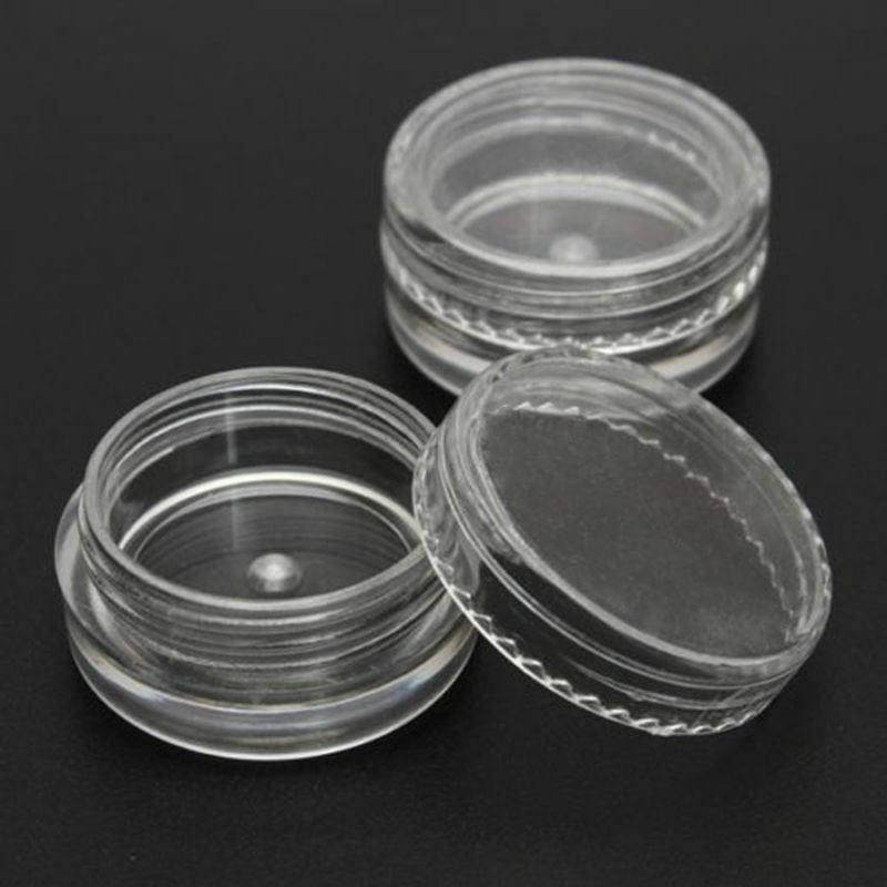 50X Clear Plastic Cosmetic Sample Container 5g Jars Pot Small Empty Portable