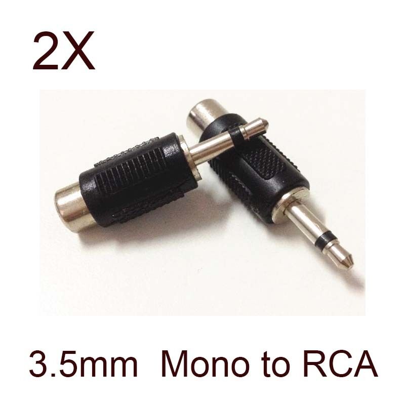 3.5mm Male Mono to RCA Female Plug Headphone Jack Audio Converter A/V Adapter Tz