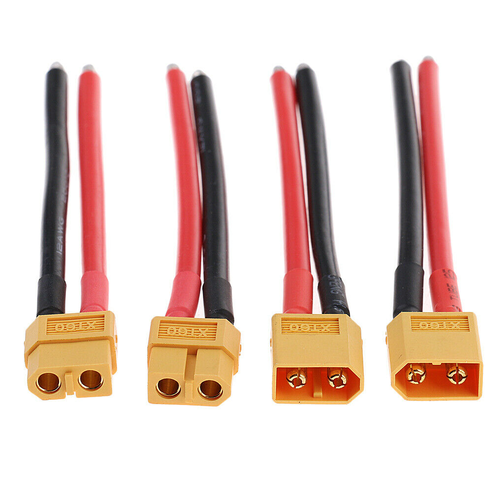 2 Pairs XT60 Plug Charger Line Cable Wire Harness for RC Models