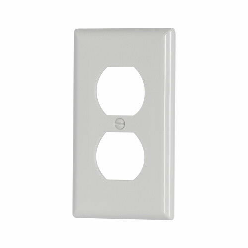 1pcs- EATON 5132W Standard Size Duplex Receptacle Wallplates Nylon 1-Gang