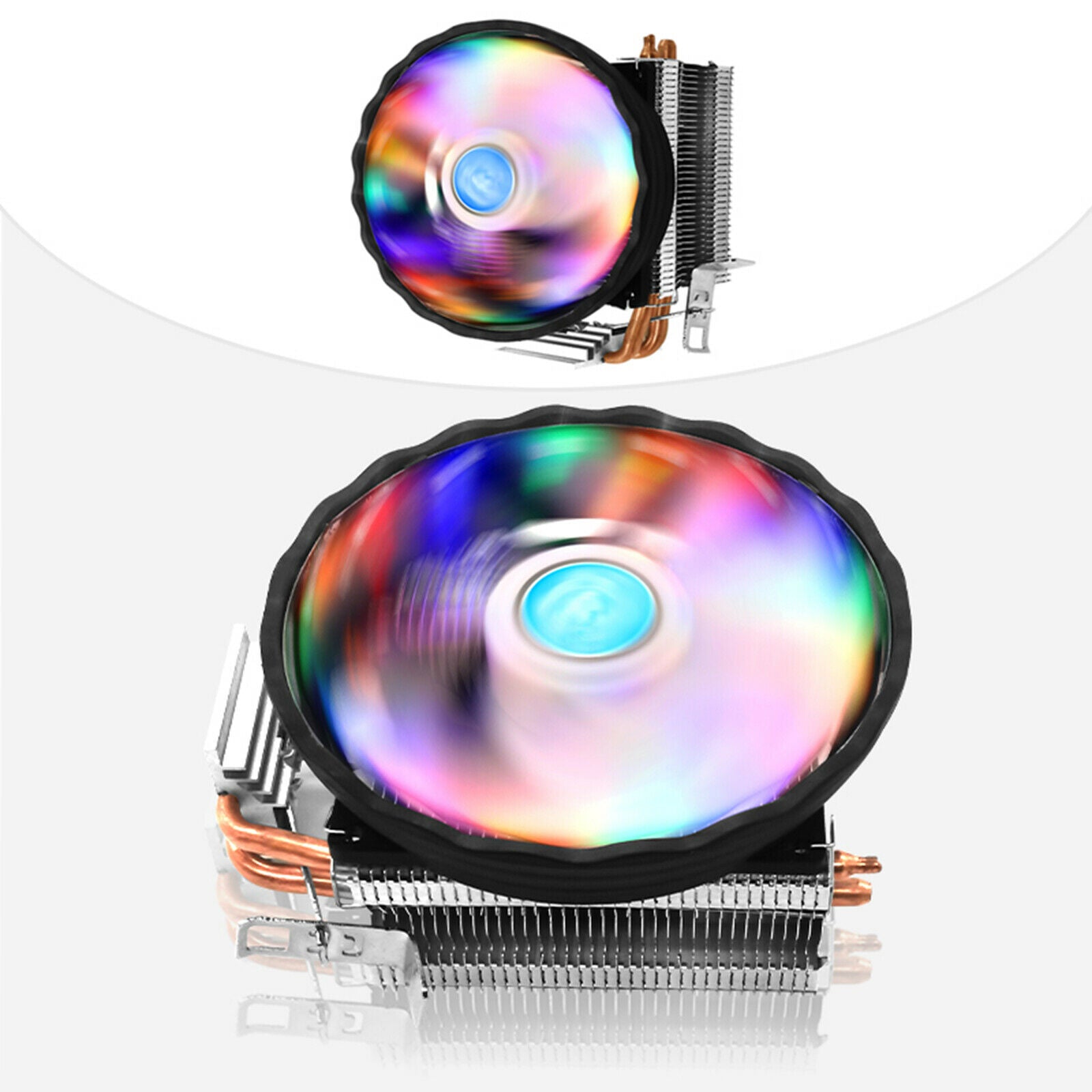 PC CPU Cooler Heatsink RGB Fans Replacement for AMD AM3+ AM2 Platforms