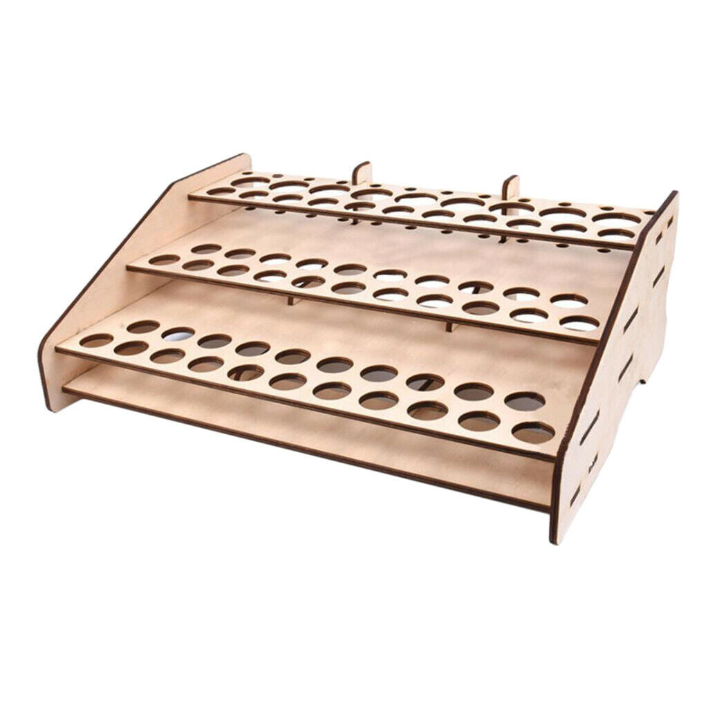 Large Paint Rack - Natural Wood - Paints Bottle Holder Modular Tools Stand