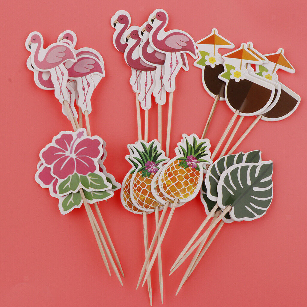 Set of 24 paper picks topper attachment plugs toothpicks with style