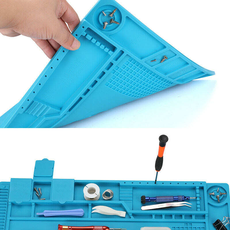 Magnetic Insulation Soldering Iron Silicone Pad Desk Work Pad Telephone Repair