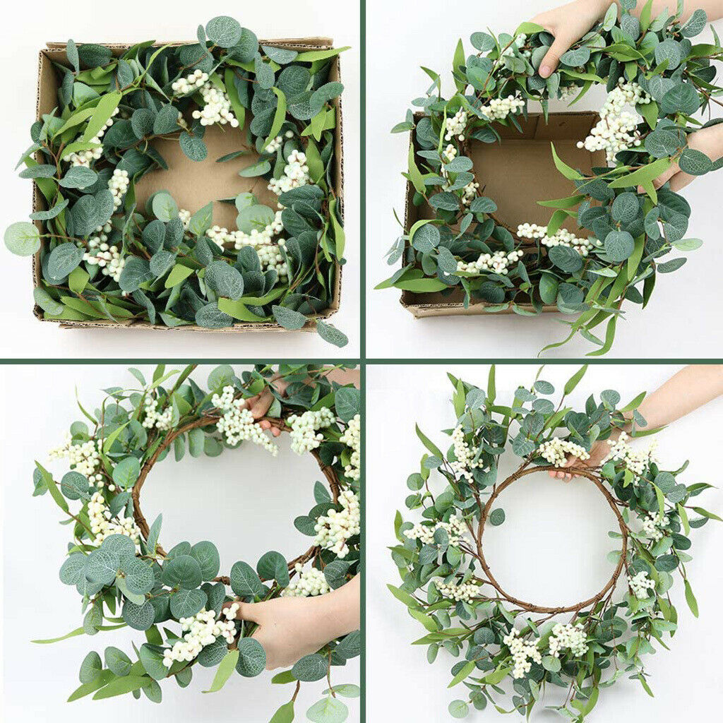 Artificial Wreath Garland Door Farmhouse Showcase Garden Wedding Party Decor