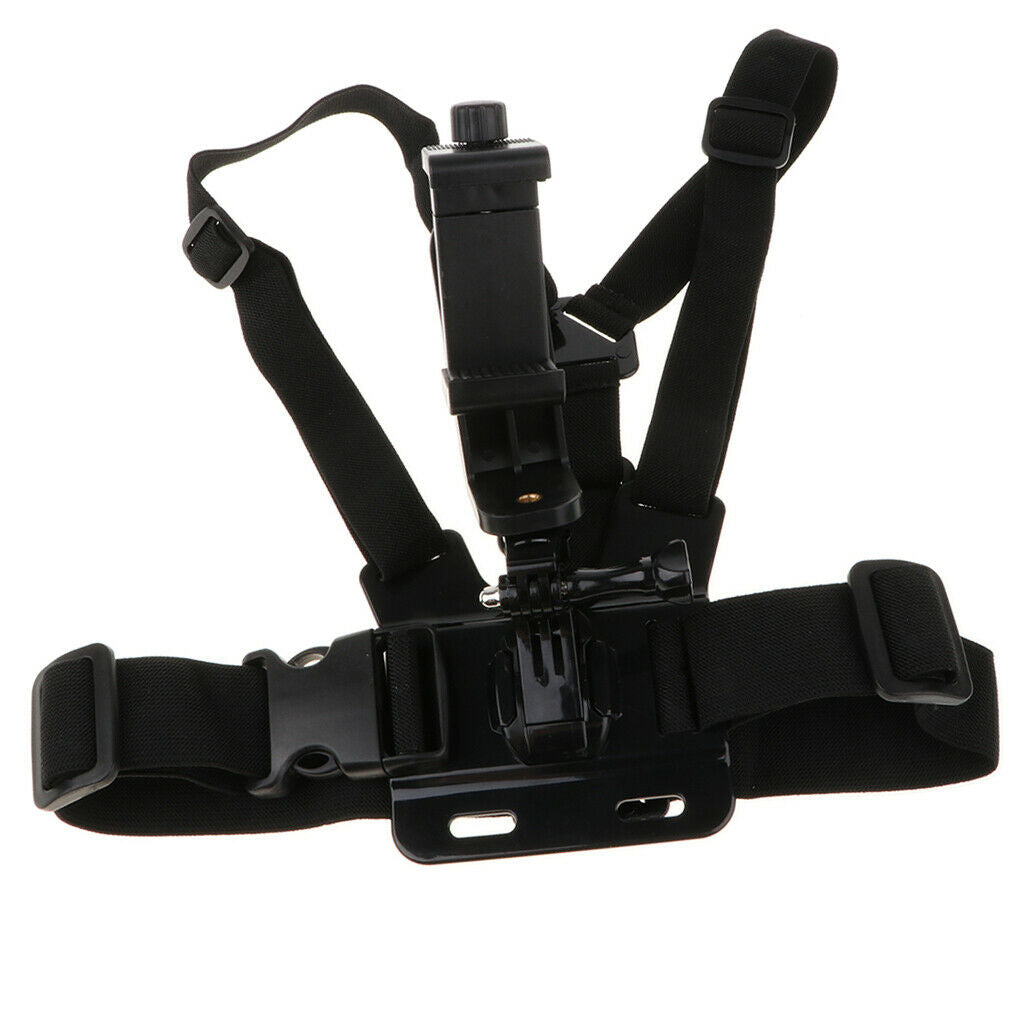 Chest Adjustable Harness Strap Outdoor Holder with Clip for Smartphone