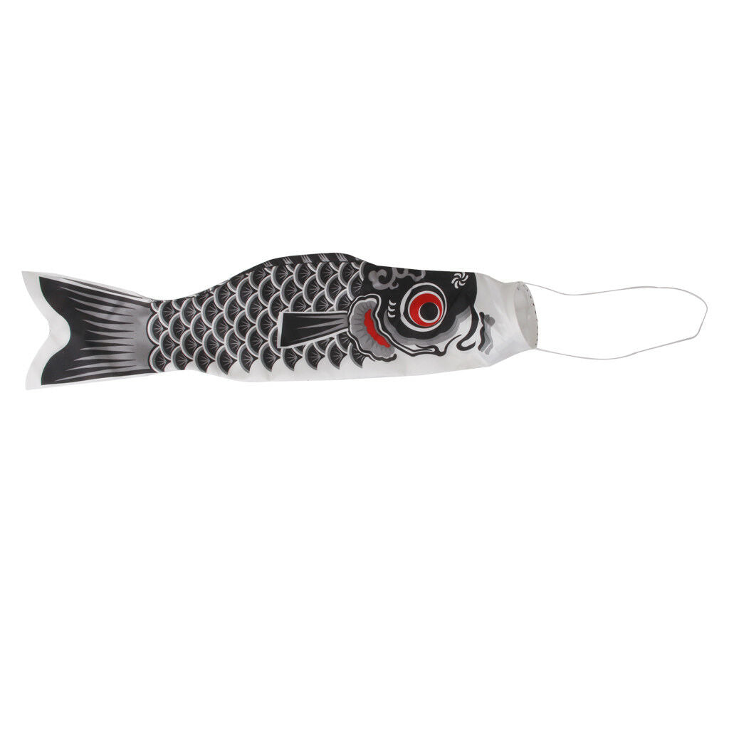 55cm Japanese Carp Windsock Streamer   Flag Kite Nobori Koinobori Black