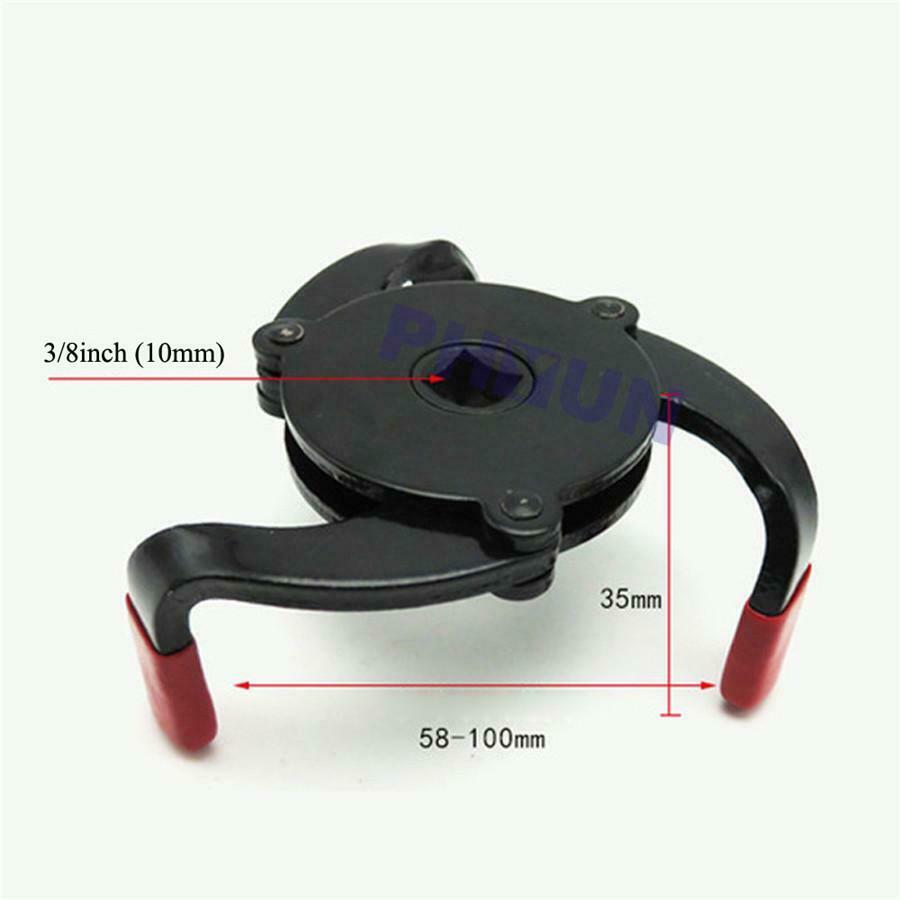 High Carbon Steel Two Way 3-Jaw Adjustable Oil Filter Wrench 55-100mm Range