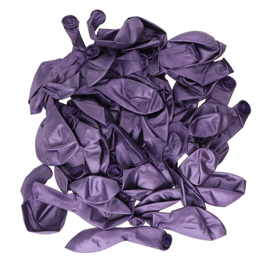 50pcs Metallic Balloons Latex Balloons Wedding Party Supplies 12 inch Purple