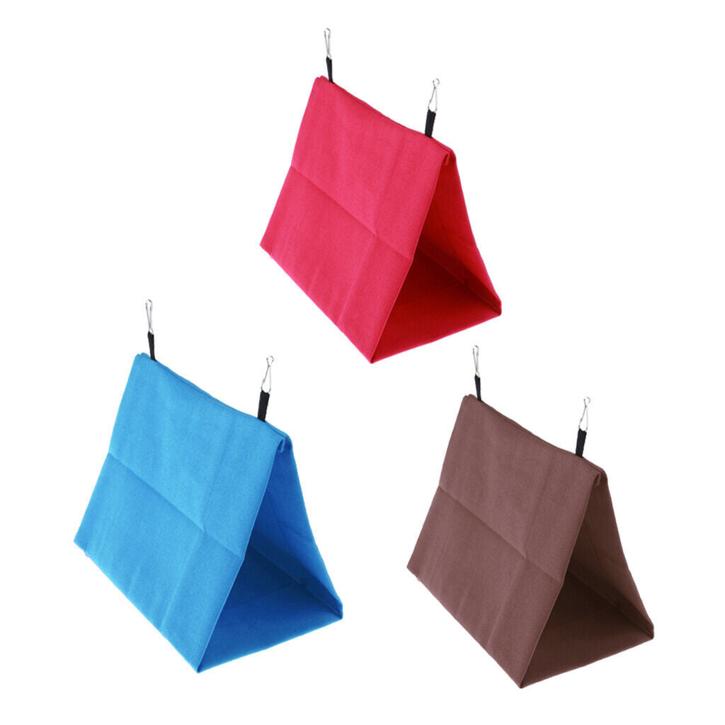 Bird Parrot Hammock Birds Cage Hanging Bed for Birds Small Animals Rose Red