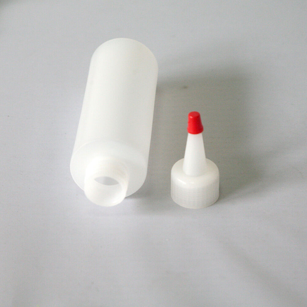 5pcs 120ML HDPE Plastic Bottles Dispensing Caps Red Tip Liquid Dropper NTBDAU