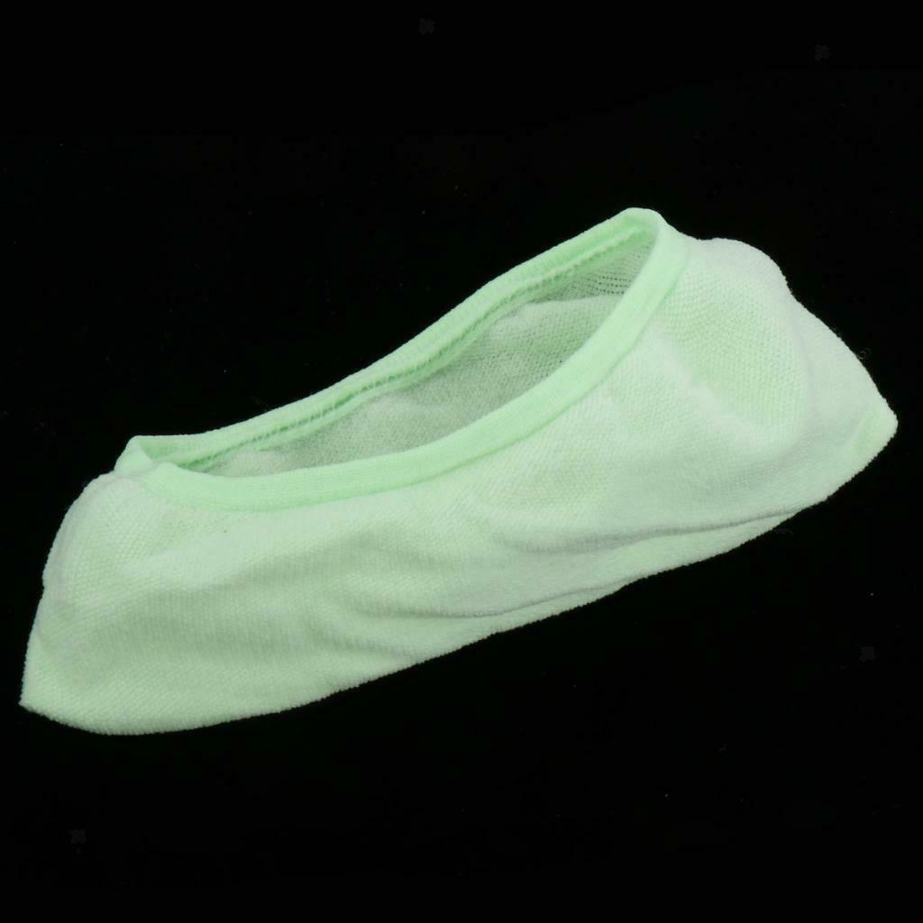 10 Pairs Women No Show Socks Non Slip Low Cut Cotton Boat Socks  Green