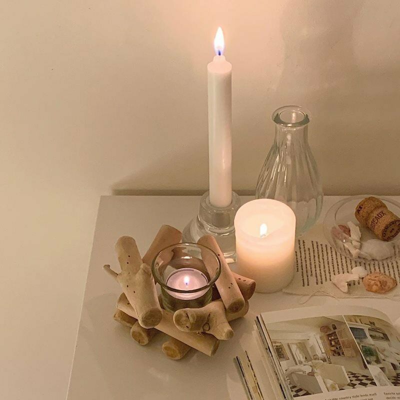 Wooden Driftwood Candle Holder Creative Candle Candle Tea Light Holder Stand
