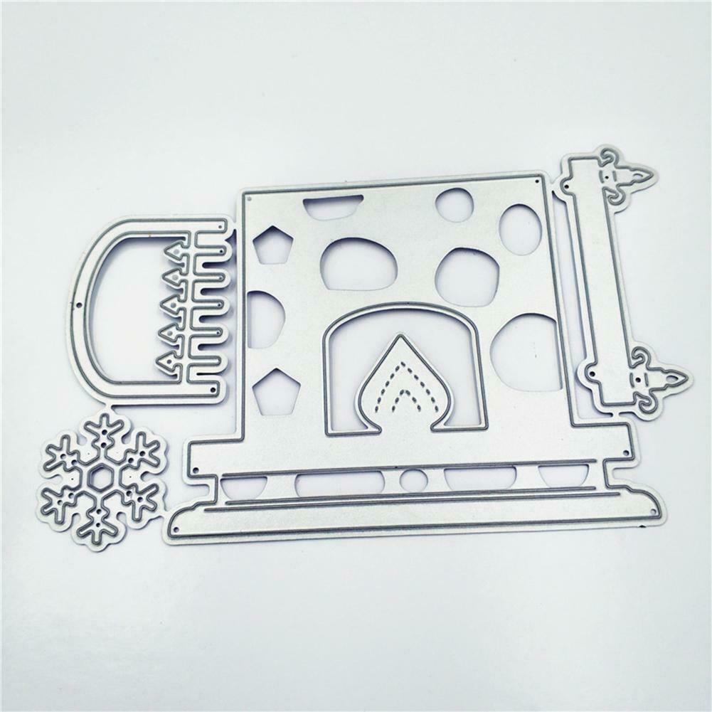 Halloween Fireplace DIY Cutting Dies Stencil Scrapbook Embossing Album Card @