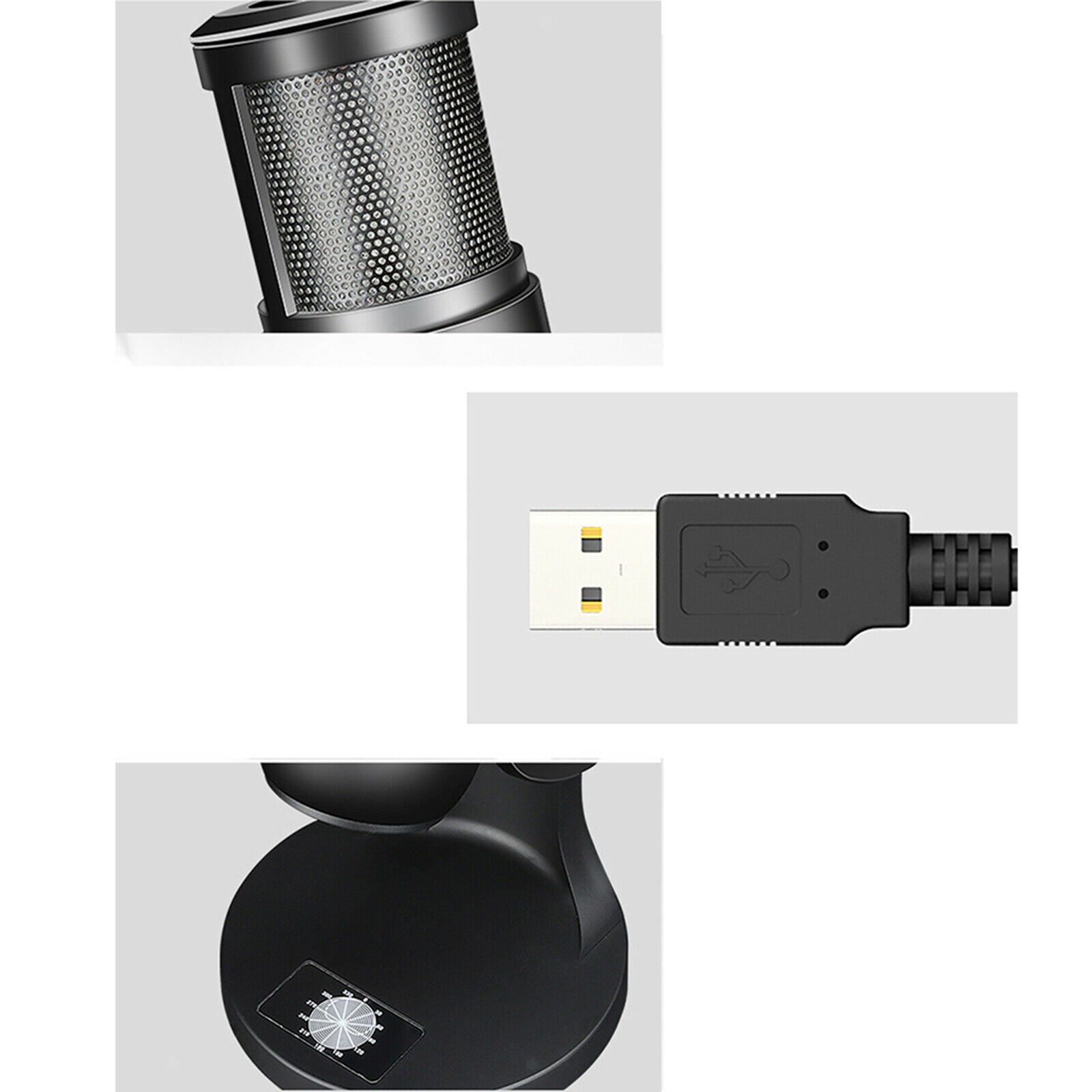 USB RGB Cardioid Computer Microphone for PC Laptop Gaming Gaming Microphone