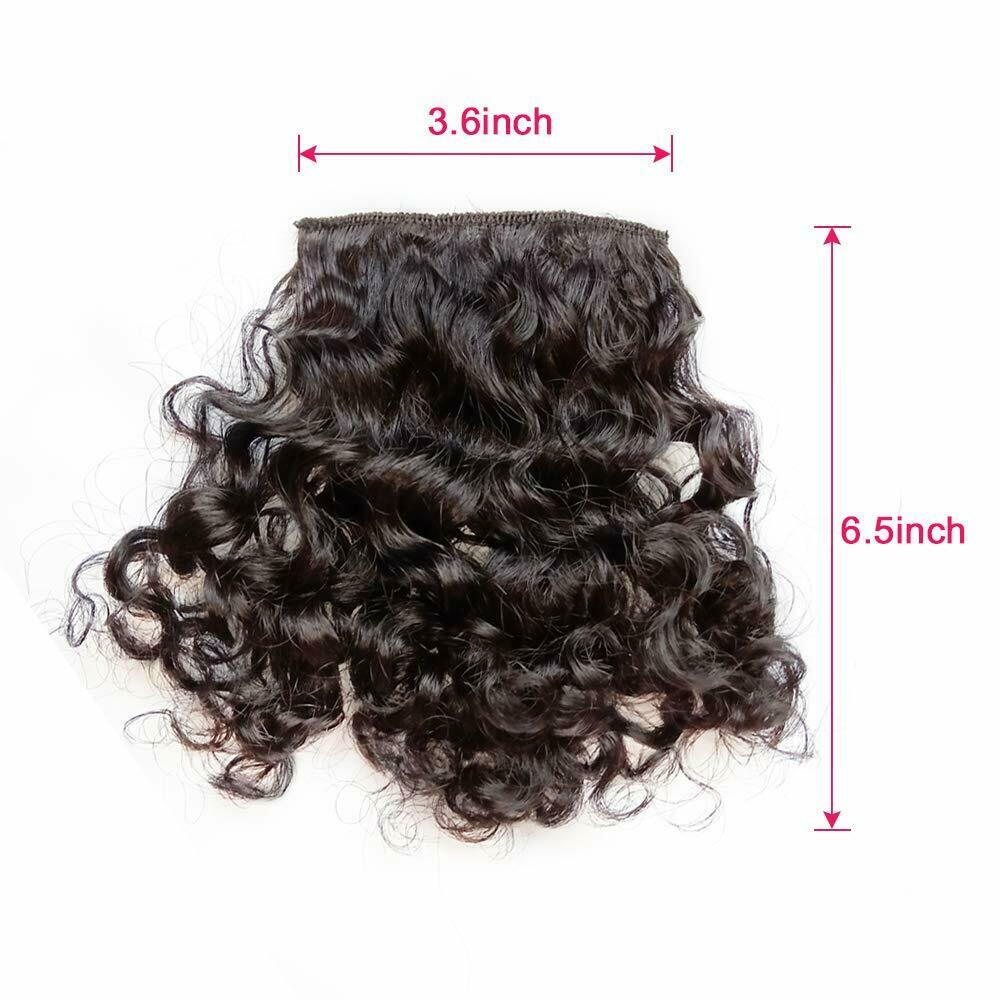 Natural Curly Front Fringe Bangs 100% Human Hair Clip on/in Hairpiece Extensions
