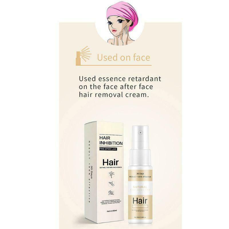 20ml Hair Growth Inhibitor Spray Body Natural Ingredients Hair Removal Essence