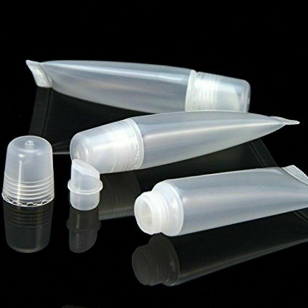 100 Clear LIP BALM Tubes EMPTY New Containers Transparent DIY Chapstick