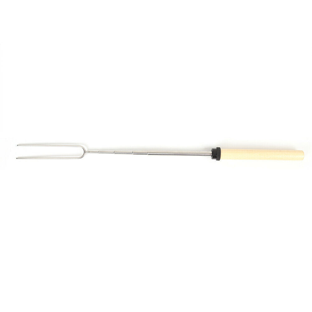 5Pcs Outdoor BBQ Forks Stainless Steel Telescopic Camping Barbecue Sticks Tool