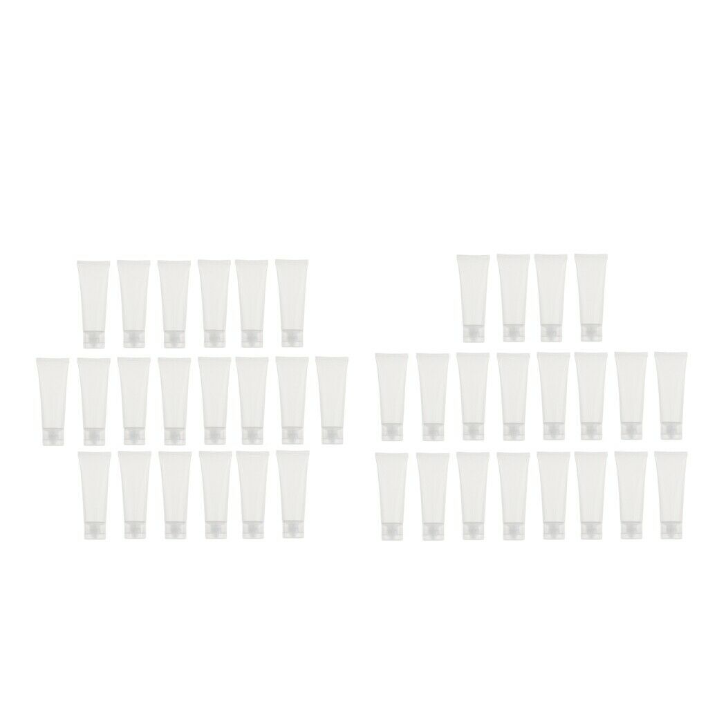 40Pcs Frosted Empty Squeeze Skincare Body Lotion Travel Packaging Bottles