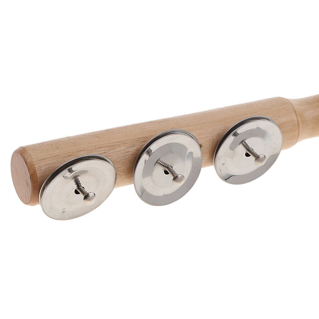 Hand Percussion Wooden Stick Bells Handbells Shaker Bells Rattles Toys