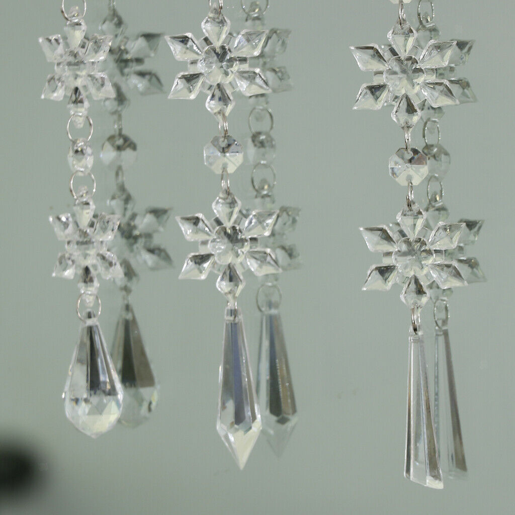 Acrylic Clear Snowflake Pendant Hanging Bead Curtain Wedding Supply