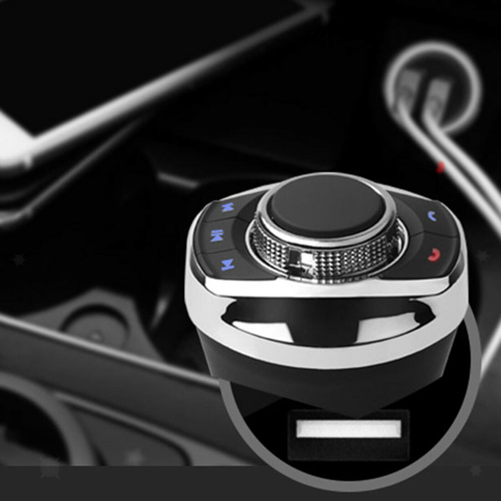 Cup Shape Car Steering Wheel Remote Control Button Adapter with LED Light
