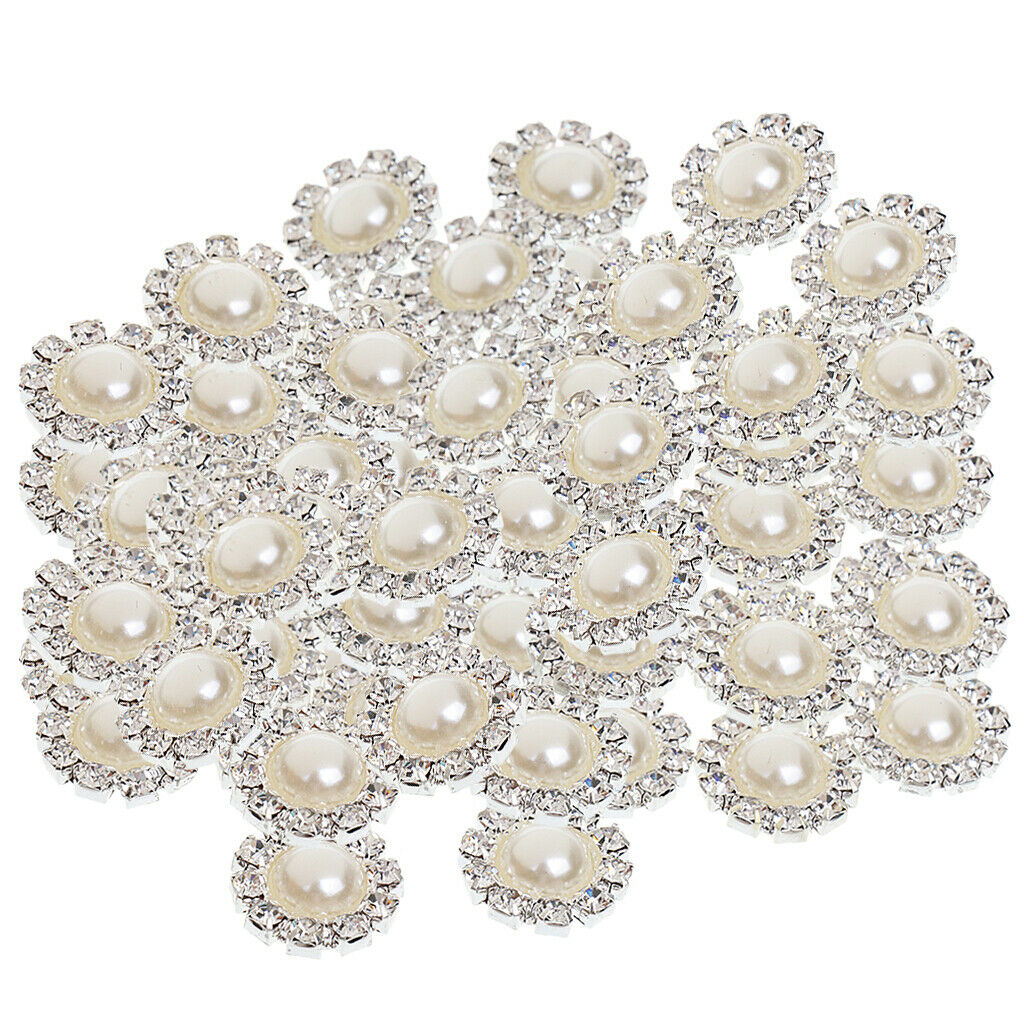 100x Crystal Button Flatback Button DIY Jewelry Ornament Garment Decor