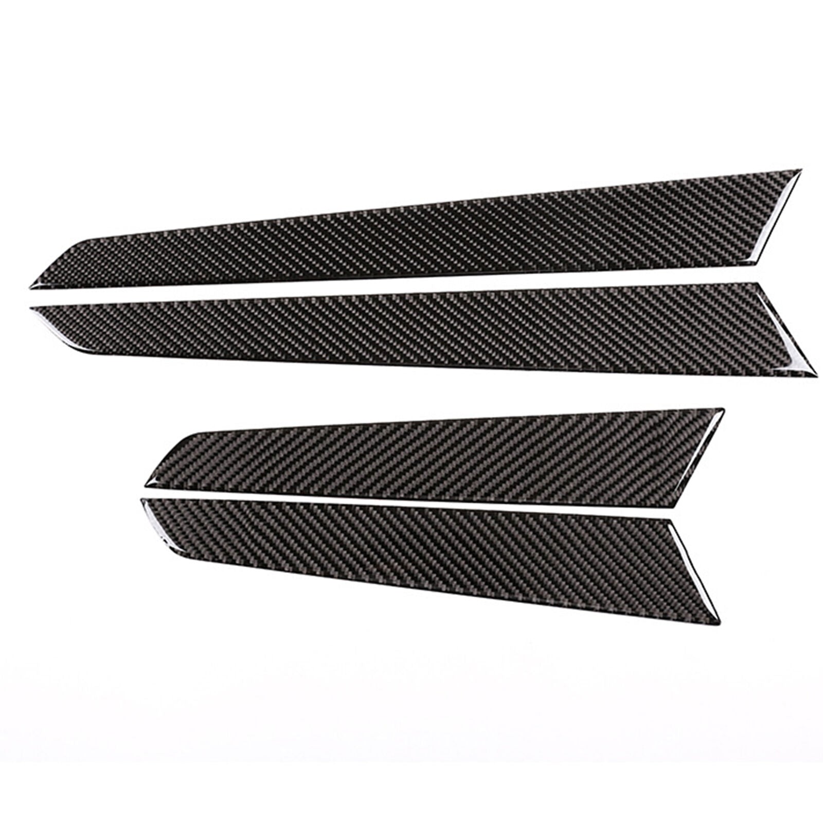4Pcs Carbon Fiber Interior Door Panel Cover Trim For Mercedes-Benz W204 2007-13