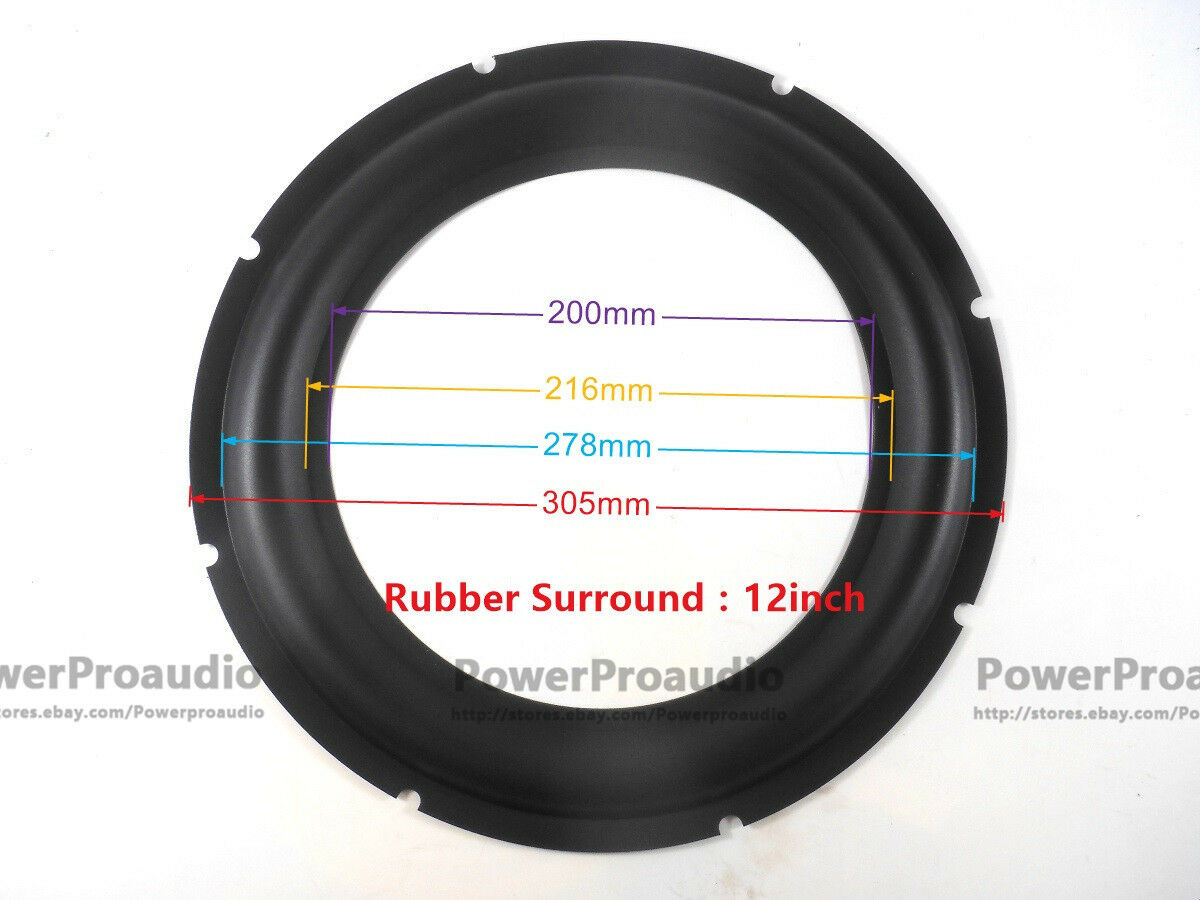 2PCS/LOT 12 inch rubber repair Woofer / Bass Speaker surrounds