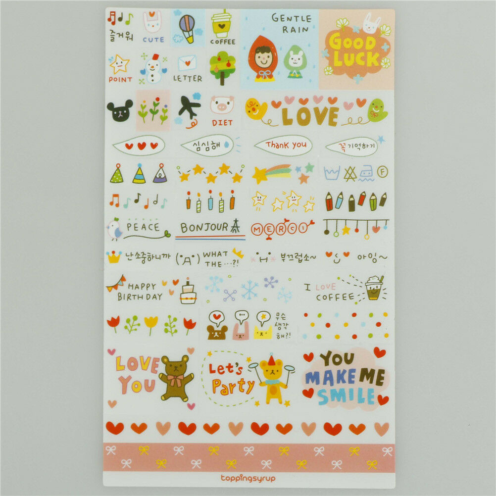 6X/set Simple Life Stickers For DIY Scrapbooking Planner Cardmaking Journa.l8