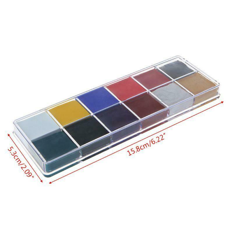 Face Body 12 Colors Oil Painting Paint Pigment for Beauty Kit Makeup Cosmetic