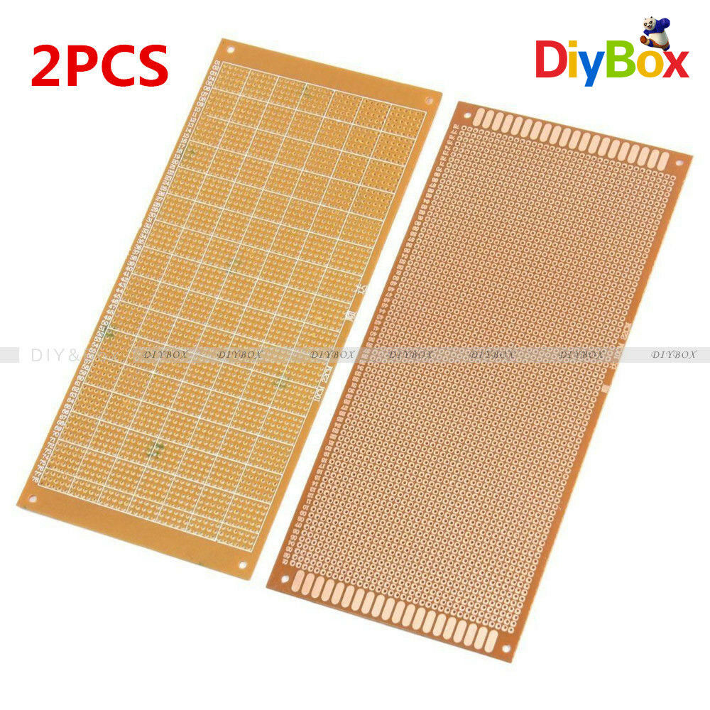 2PCS 10x22cm Soldering Prototype Copper PCB Board Single Side Universal 2.54mm