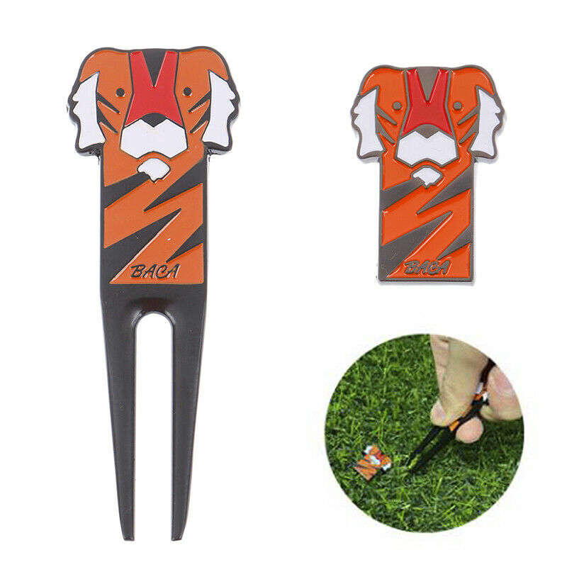 Golf Green Fork Durable Anti-scratch Cartoon Tiger Golf Pattern Pitch RepairFCA