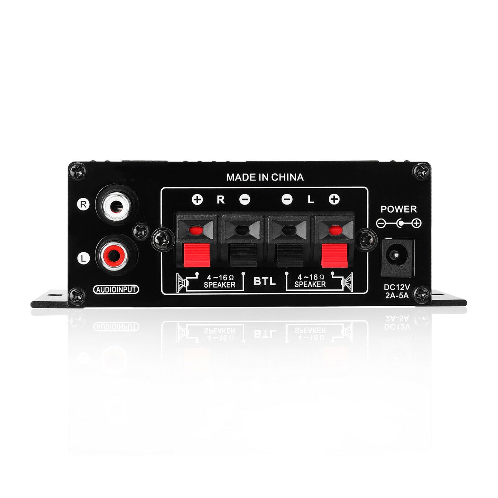 Audio Stereo Amplifier Bass Treble Input Speakers for Desktops Bedrooms Home