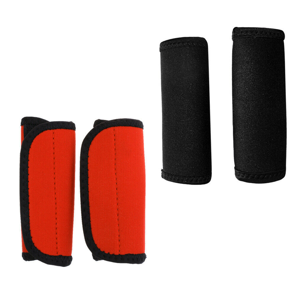 2 Pairs Kayak Canoe Boat Paddle Grips with Fastening Tape Black and Orange