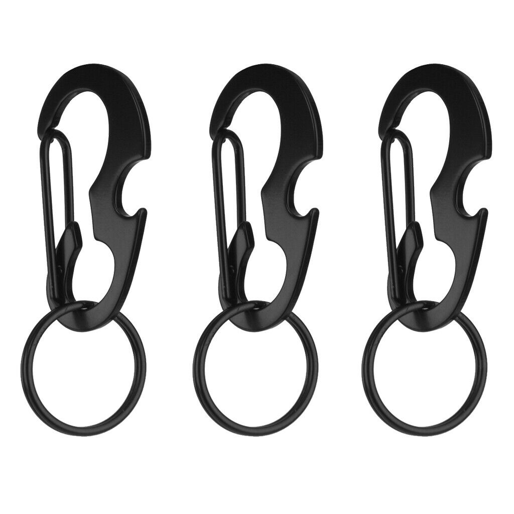 3x Portable Spring Snap Carabiner Keychain  Buckle