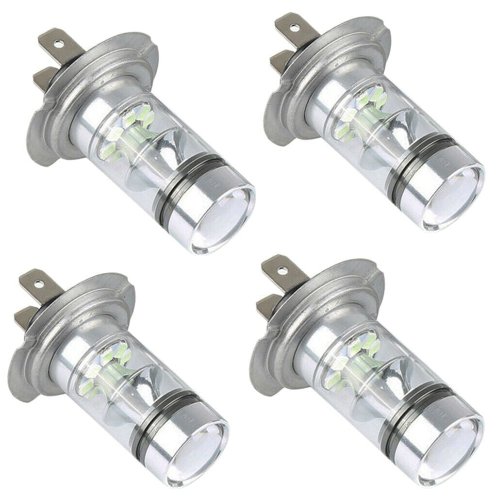 4Pcs Mini Bright 8000K 100W DC12V SMD Auto Foglight Lamp Bulbs Waterproof H7