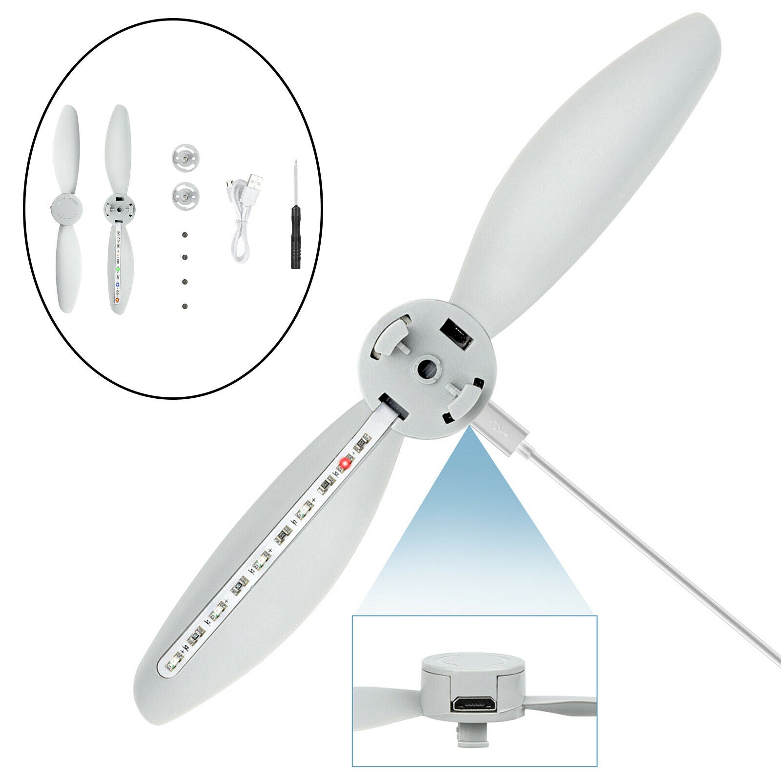 RC Rechargable Propeller Lightweight Quick Release for DJI Mini 2 Accs