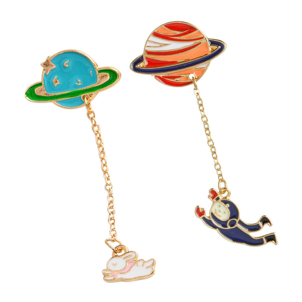 Personality creative planet series cartoon brooch jewelry accessory