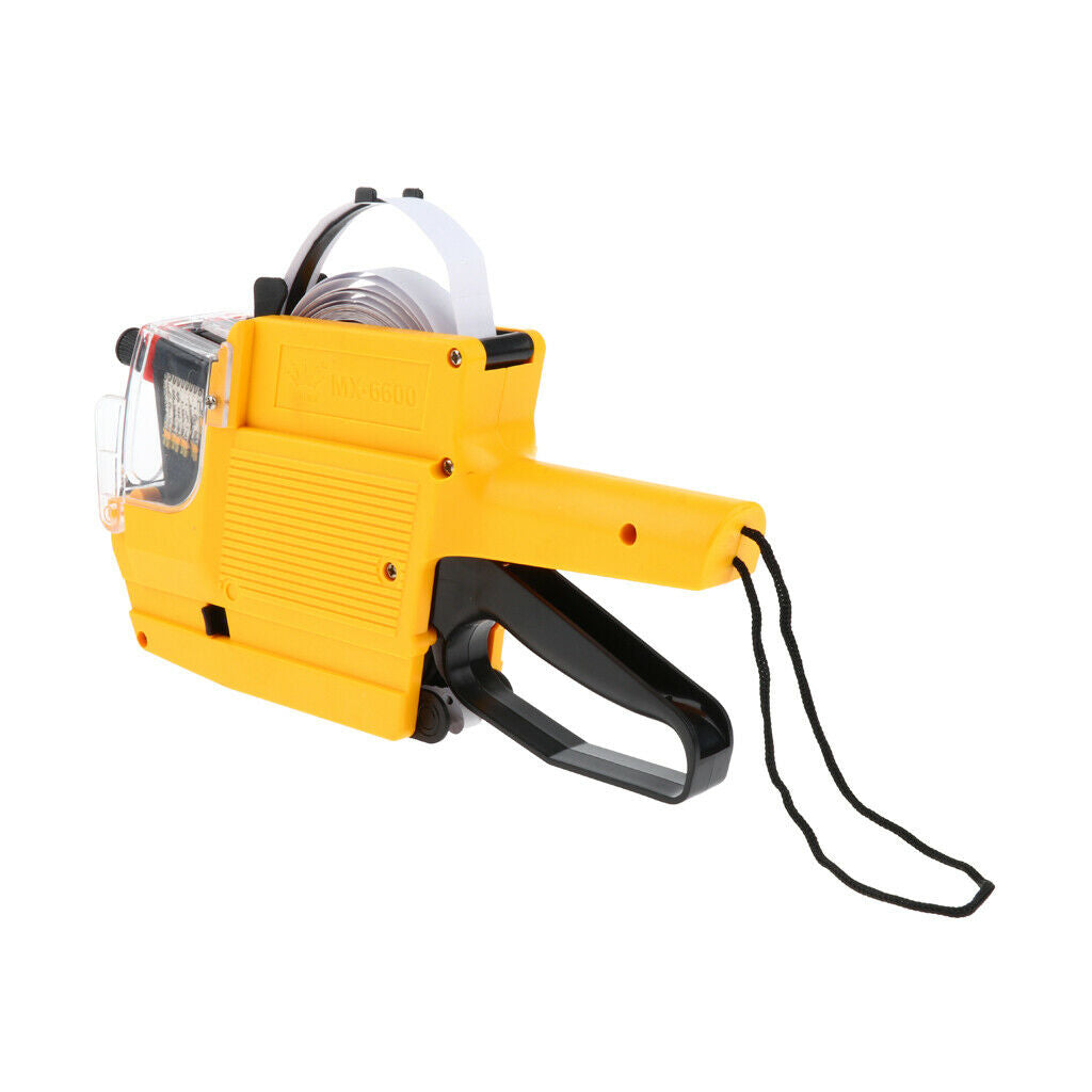 MX-6600 / 10 Digits 2 Lines Price Tag Gun Price Labeler, 6-Currency, Yellow