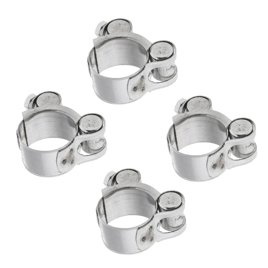 4Pcs Universal 23-25mm Motorcycle Exhaust Pipe Clamp Caliper Stainless Steel