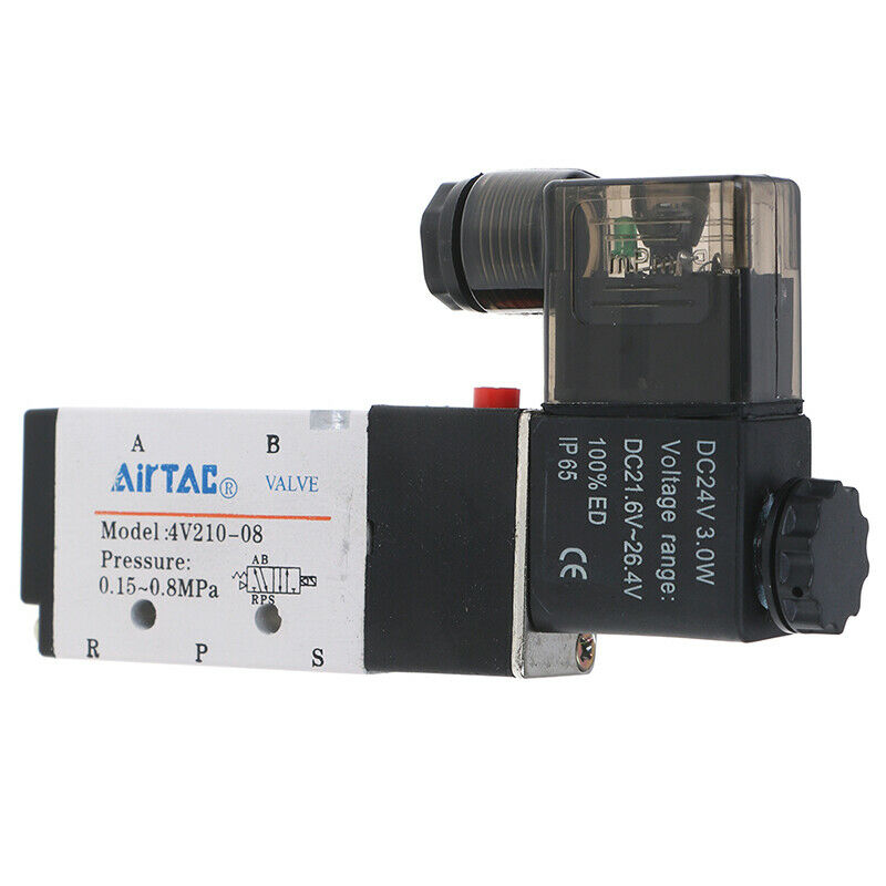 1Pc New 5 Way 2 Position 1/4'' Airtac Solenoid Valve 4V210-08 DC24V J  R8YDEAU