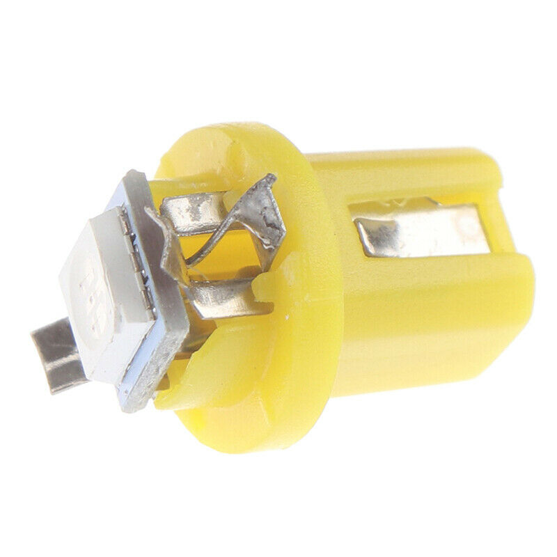 10x Car T5 B8.5D 5050 Dashboard Instrument Speed LED Light Bulb Lamp 12V YelY1