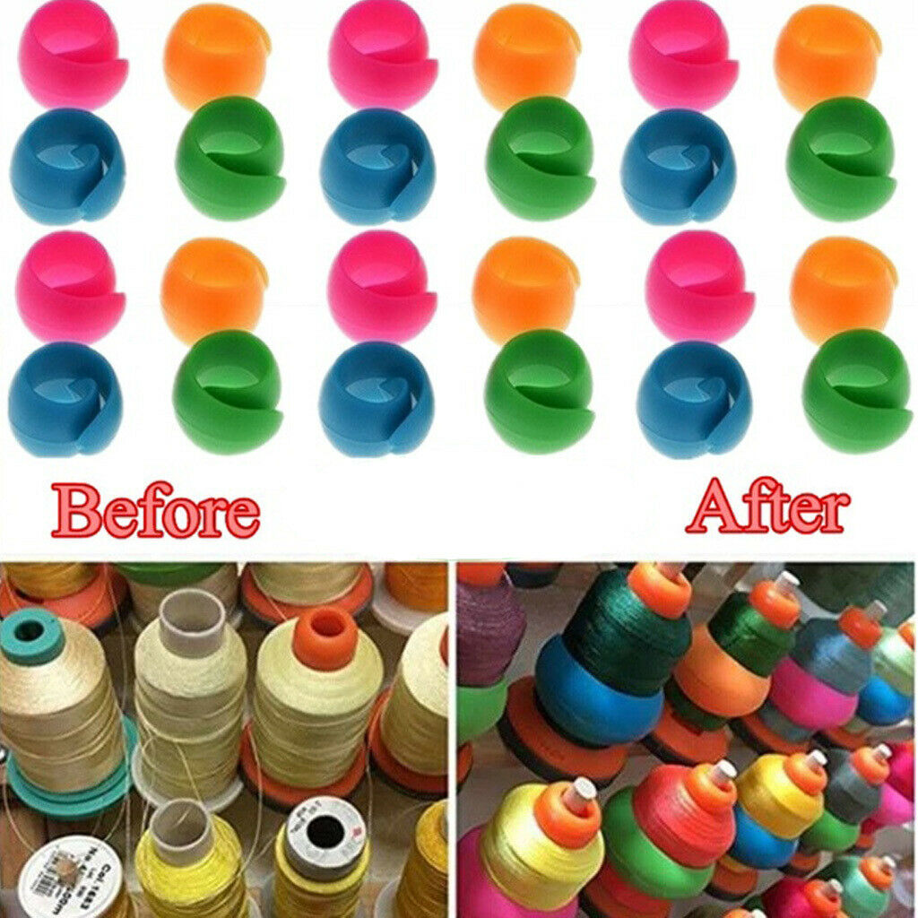 Universal Silicone Thread Spool Hugger 48 Piece Spools Prevent Unwinding