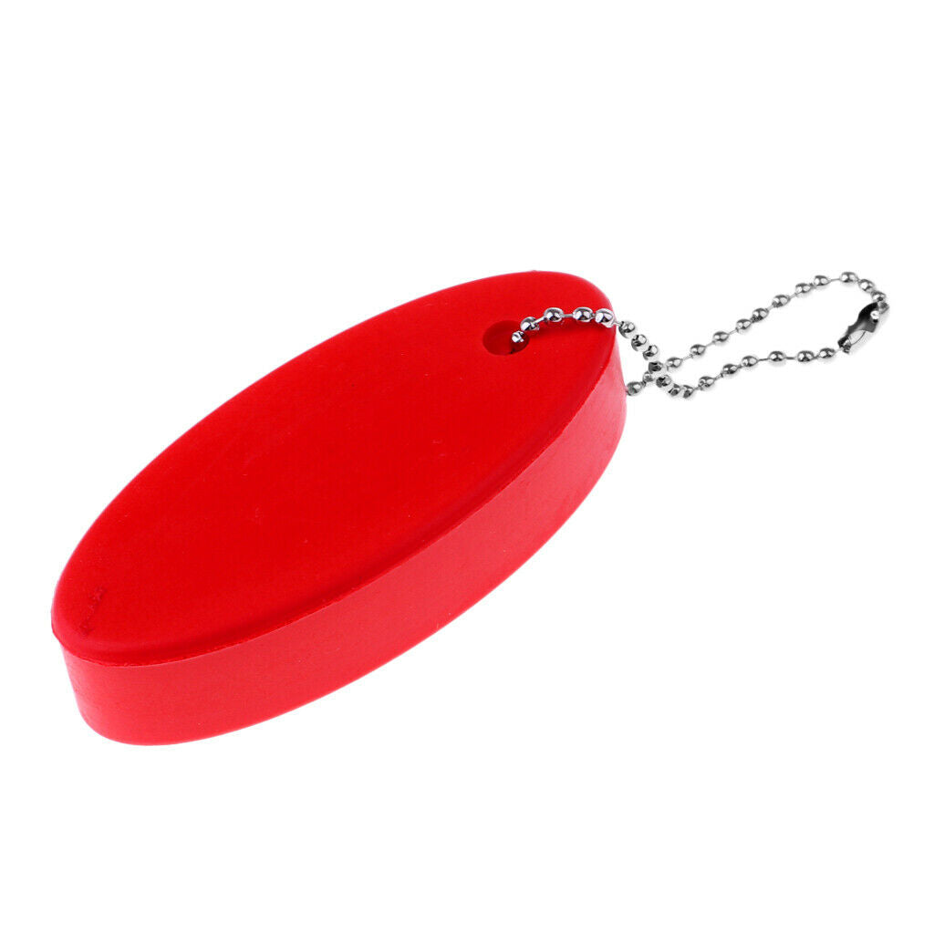 Lightweight Water Sports Floating Oval Keychain Water Key Float Buoy Red