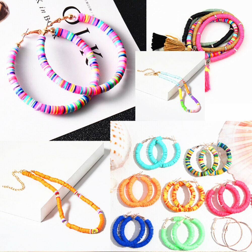 6mm Clay Beads Round Beads Chip Loose Spacer for DIY Jewelry Bracelets Necklace