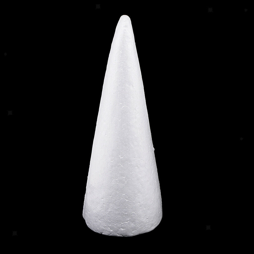 3Pcs 15cm 20cm 25cm Blank Polystyrene Cones Styrofoam Foam Craft Cone Shape